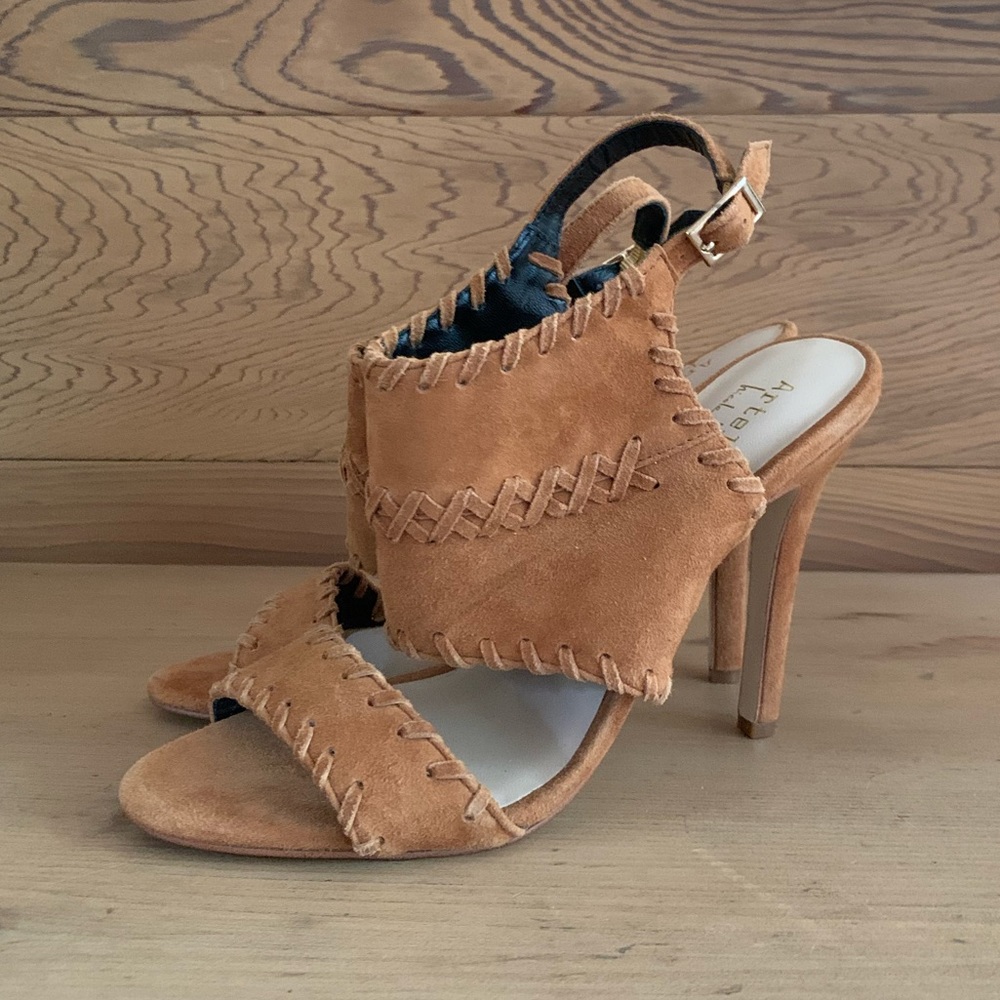 NWOT Nicole Miller Percy slingback suede open toe heel size 7 - Picture 7 of 8